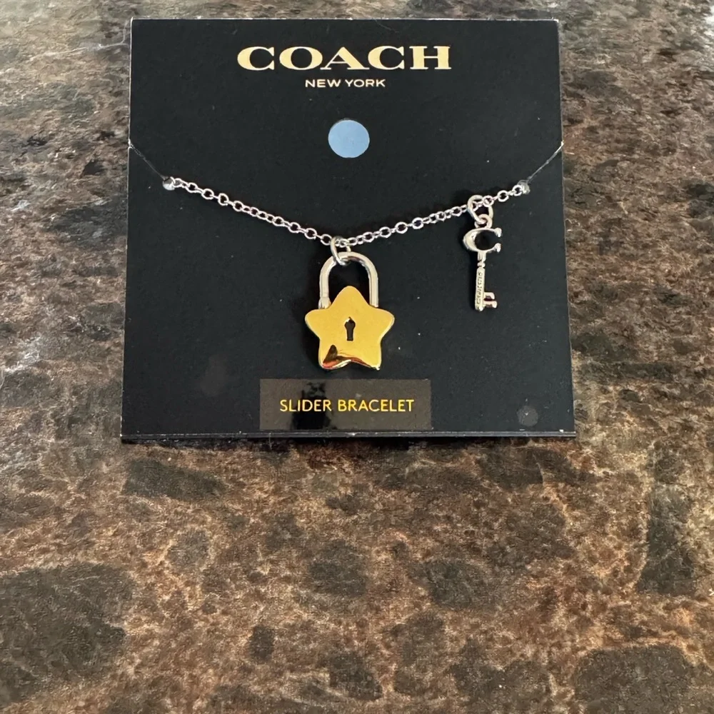 Coach Gold and Silver Slider Bracelet and Earrings set - Picture 2 of 4
